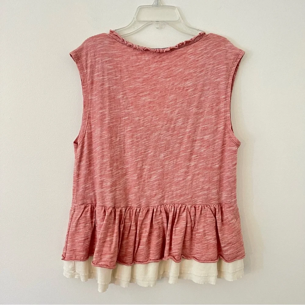 Pilcro and the Letterpress Pink Ruffle Tank Top - Picture 9 of 15